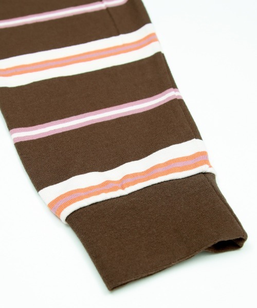 improves（インプローブス）の「天竺コットン 転換ボーダー ビッグシルエット ロンT（Tシャツ/カットソー・メンズ・チャコール/グリーン/オレンジ・LARGE/MEDIUM）」の9枚目の写真