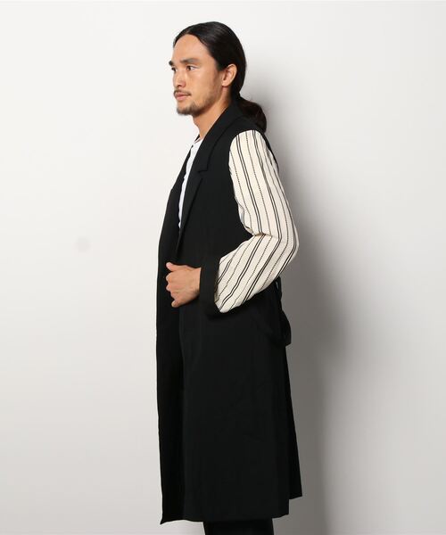 ROBES&CONFECTIONS(ローブスコンフェクションズ)の「Robes & Confections/ローブス&コンフェクションズ/WOOL ALBATROSS COAT(ステンカラーコート・メンズ・ブラック・3)」の3枚目の写真