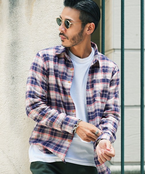 jiggys shop(ジギーズショップ)の「長袖 チェック コットン ネルシャツ(シャツ/ブラウス・メンズ・ホワイト×ブラック/ブルー系その他3/ブルー系その他/レッド系その他/ネイビー×ホワイト/ホワイト系その他2/ホワイト×グレー/ホワイト系その他/レッド系その他3/ブラック×ホワイト/レッド系その他2/ベージュ系その他/イエロー系その他/ブルー系その他2/ブラック×グレー/グレー系その他/ブラウン系その他/ブルー系その他4/ブルー系その他5/ブルー系その他6/ブルー系その他7/グレー系その他2/ベージュ系その他2/レッド系その他4/ブラック系その他/ブラウン系その他2/グレー系その他3/グレー系その他4/ブルー系/ブルー系1・X-LARGE/XX-LARGE/MEDIUM/SMALL/LARGE)」の5枚目の写真