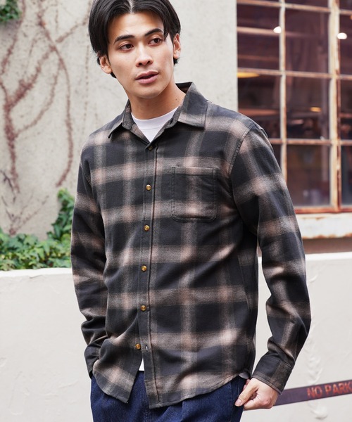 jiggys shop(ジギーズショップ)の「長袖 チェック コットン ネルシャツ(シャツ/ブラウス・メンズ・ホワイト×ブラック/ブルー系その他3/ブルー系その他/レッド系その他/ネイビー×ホワイト/ホワイト系その他2/ホワイト×グレー/ホワイト系その他/レッド系その他3/ブラック×ホワイト/レッド系その他2/ベージュ系その他/イエロー系その他/ブルー系その他2/ブラック×グレー/グレー系その他/ブラウン系その他/ブルー系その他4/ブルー系その他5/ブルー系その他6/ブルー系その他7/グレー系その他2/ベージュ系その他2/レッド系その他4/ブラック系その他/ブラウン系その他2/グレー系その他3/グレー系その他4/ブルー系/ブルー系1・X-LARGE/XX-LARGE/MEDIUM/SMALL/LARGE)」の13枚目の写真