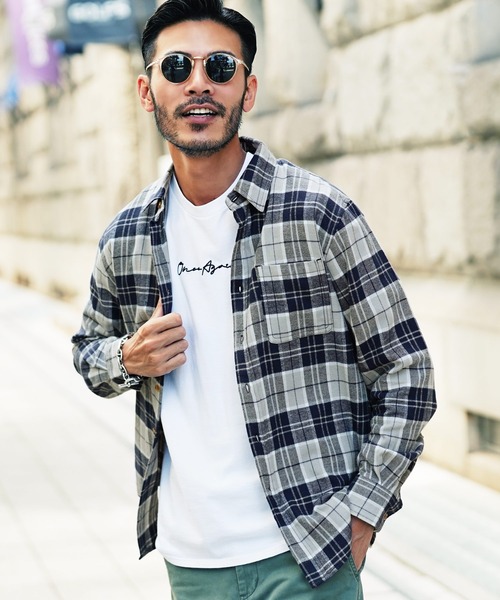 jiggys shop(ジギーズショップ)の「長袖 チェック コットン ネルシャツ(シャツ/ブラウス・メンズ・ホワイト×ブラック/ブルー系その他3/ブルー系その他/レッド系その他/ネイビー×ホワイト/ホワイト系その他2/ホワイト×グレー/ホワイト系その他/レッド系その他3/ブラック×ホワイト/レッド系その他2/ベージュ系その他/イエロー系その他/ブルー系その他2/ブラック×グレー/グレー系その他/ブラウン系その他/ブルー系その他4/ブルー系その他5/ブルー系その他6/ブルー系その他7/グレー系その他2/ベージュ系その他2/レッド系その他4/ブラック系その他/ブラウン系その他2/グレー系その他3/グレー系その他4/ブルー系/ブルー系1・X-LARGE/XX-LARGE/MEDIUM/SMALL/LARGE)」の19枚目の写真