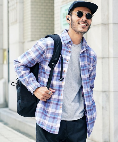 jiggys shop(ジギーズショップ)の「長袖 チェック コットン ネルシャツ(シャツ/ブラウス・メンズ・ホワイト×ブラック/ブルー系その他3/ブルー系その他/レッド系その他/ネイビー×ホワイト/ホワイト系その他2/ホワイト×グレー/ホワイト系その他/レッド系その他3/ブラック×ホワイト/レッド系その他2/ベージュ系その他/イエロー系その他/ブルー系その他2/ブラック×グレー/グレー系その他/ブラウン系その他/ブルー系その他4/ブルー系その他5/ブルー系その他6/ブルー系その他7/グレー系その他2/ベージュ系その他2/レッド系その他4/ブラック系その他/ブラウン系その他2/グレー系その他3/グレー系その他4/ブルー系/ブルー系1・X-LARGE/XX-LARGE/MEDIUM/SMALL/LARGE)」の21枚目の写真