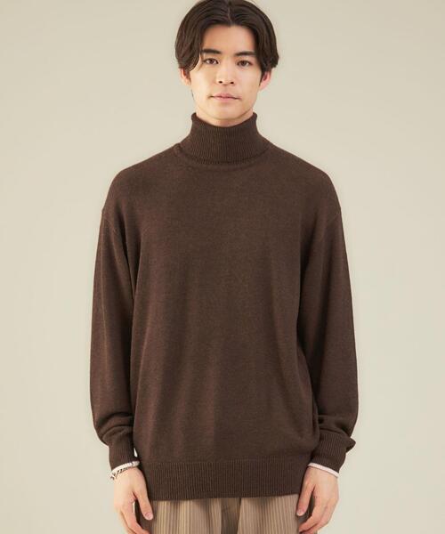 green label relaxing by 風早ゆうた(グリーンレーベルリラクシングバイカゼハヤユウタ)の「【WEB限定】<KZ×green label relaxing>タートルネック ニット セーター(ニット/セーター・メンズ・ブラック/ブラウン・L/M)」の18枚目の写真
