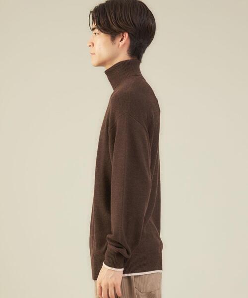 green label relaxing by 風早ゆうた(グリーンレーベルリラクシングバイカゼハヤユウタ)の「【WEB限定】<KZ×green label relaxing>タートルネック ニット セーター(ニット/セーター・メンズ・ブラック/ブラウン・L/M)」の19枚目の写真
