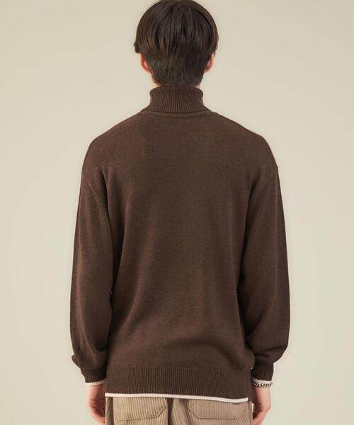 green label relaxing by 風早ゆうた(グリーンレーベルリラクシングバイカゼハヤユウタ)の「【WEB限定】<KZ×green label relaxing>タートルネック ニット セーター(ニット/セーター・メンズ・ブラック/ブラウン・L/M)」の20枚目の写真