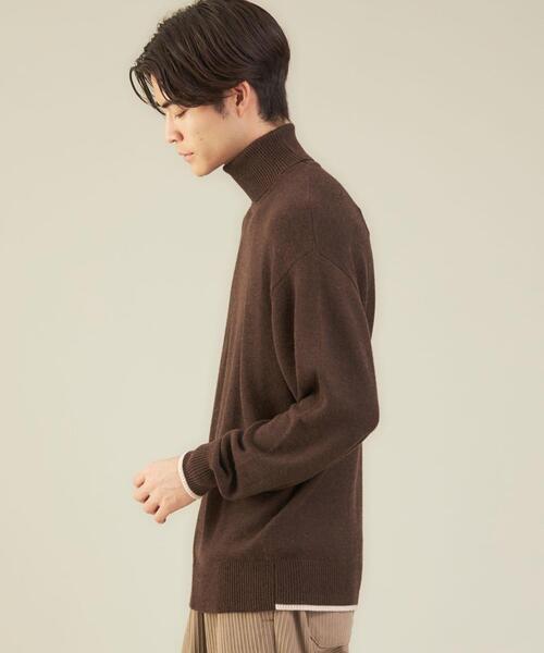 green label relaxing by 風早ゆうた(グリーンレーベルリラクシングバイカゼハヤユウタ)の「【WEB限定】<KZ×green label relaxing>タートルネック ニット セーター(ニット/セーター・メンズ・ブラック/ブラウン・L/M)」の9枚目の写真