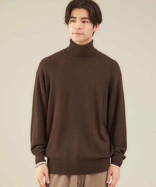 green label relaxing by 風早ゆうた(グリーンレーベルリラクシングバイカゼハヤユウタ)の「【WEB限定】<KZ×green label relaxing>タートルネック ニット セーター(ニット/セーター・メンズ・ブラック/ブラウン・L/M)」の10枚目の写真