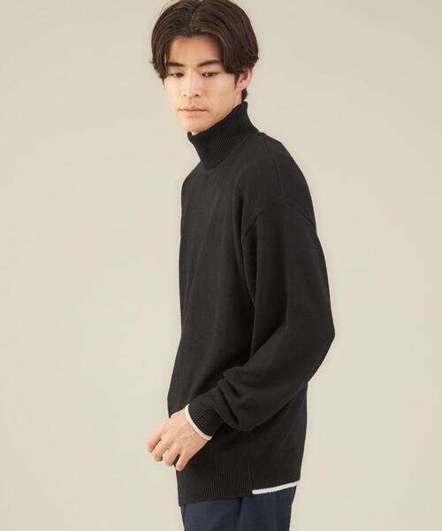 green label relaxing by 風早ゆうた(グリーンレーベルリラクシングバイカゼハヤユウタ)の「【WEB限定】<KZ×green label relaxing>タートルネック ニット セーター(ニット/セーター・メンズ・ブラック/ブラウン・L/M)」の12枚目の写真