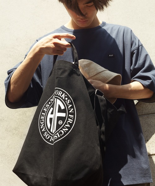 HUF(ハフ)の「REGIONAL 2WAY TOTE BAG / HUF トートバッグ(トートバッグ・メンズ・ナチュラル/ブラック・O/S)」の7枚目の写真