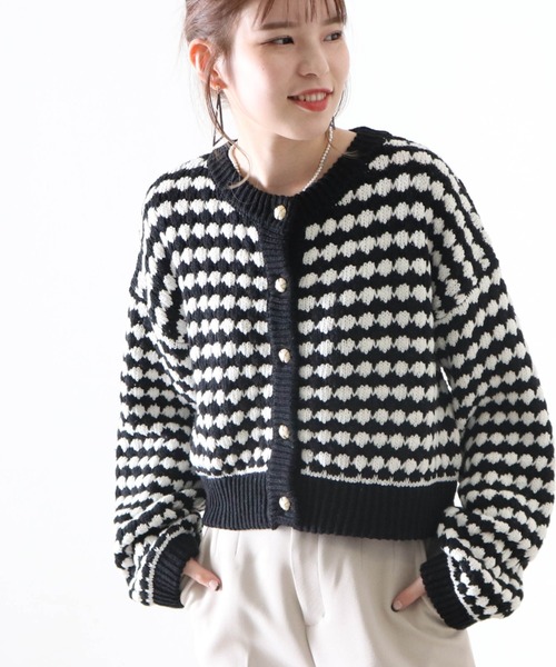 Cheek(チーク)の「コンパクトボーダーカーディガン(カーディガン/ボレロ・レディース・グレー/ブラック・MEDIUM)」の18枚目の写真