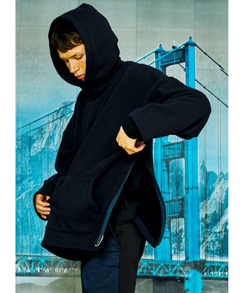 And A(アンドエー)の「AlexanderLeeChang アレキサンダーリーチャン / BOMBER HEAT BIG HOODIE ボンバーヒート ビッグシルエット フーディー パーカー / AC012122(パーカー・メンズ・グレー/ブラウン/ネイビー・ONE SIZE)」の3枚目の写真