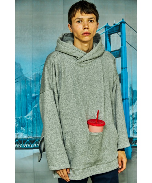 And A(アンドエー)の「AlexanderLeeChang アレキサンダーリーチャン / BOMBER HEAT BIG HOODIE ボンバーヒート ビッグシルエット フーディー パーカー / AC012122(パーカー・メンズ・グレー/ブラウン/ネイビー・ONE SIZE)」の20枚目の写真