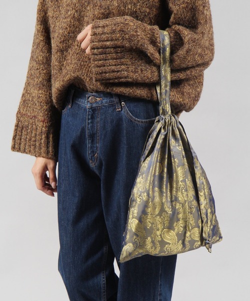 HOLLINGWORTH COUNTRY OUTFITTERS(ホリングワース カントリーアウトフィッターズ)の「【ホリングワースカントリーアウトフィッターズ】ドローコードレギュラートートバッグ(トートバッグ・レディース・ブラック/グレー/イエロー・0)」の11枚目の写真