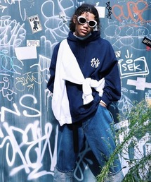 ROYAL FLASH | 【別注】RequaL≡/リコール/Wレイヤードフーディー(NAVYxWHT)(パーカー)