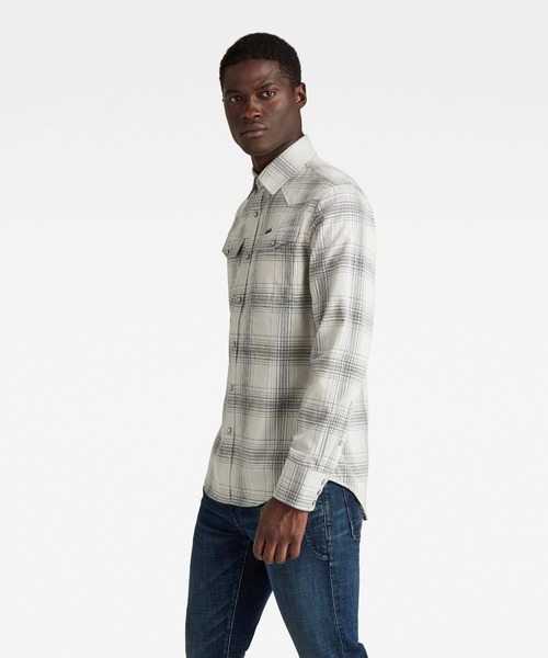 G-STAR（ジースター）の「3301 SLIM SHIRT CHECK/チェックシャツ（シャツ/ブラウス・メンズ・チェック/ブルー系その他・MEDIUM/X-SMALL/X-LARGE/SMALL/LARGE）」の10枚目の写真