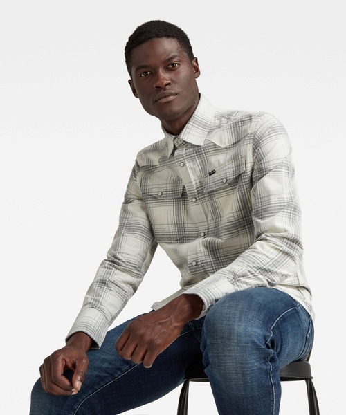 G-STAR（ジースター）の「3301 SLIM SHIRT CHECK/チェックシャツ（シャツ/ブラウス・メンズ・チェック/ブルー系その他・MEDIUM/X-SMALL/X-LARGE/SMALL/LARGE）」の13枚目の写真