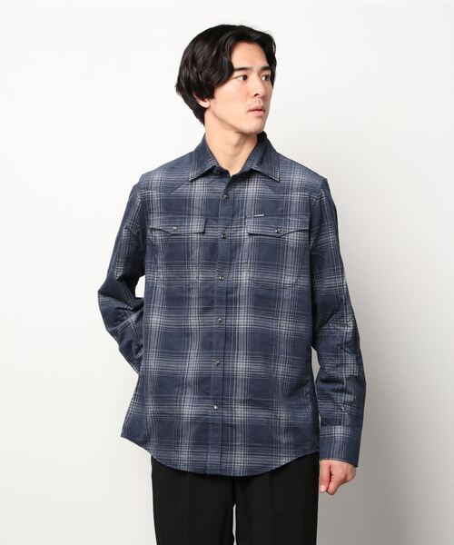 G-STAR（ジースター）の「3301 SLIM SHIRT CHECK/チェックシャツ（シャツ/ブラウス・メンズ・チェック/ブルー系その他・MEDIUM/X-SMALL/X-LARGE/SMALL/LARGE）」の3枚目の写真