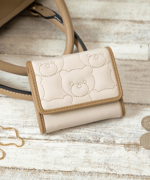 SecretDoor（シークレットドア）の「3ﾂ折ミニサイフ [ベアキルト