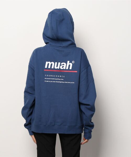 muahmuah（ムーアムーア）の「WEB限定 muahmuah-ムアムア バックロゴプルパーカー【MUT21930】（パーカー・レディース・ホワイト/ブラック/ネイビー/グレー/カーキ/ラベンダー・FREE）」の18枚目の写真