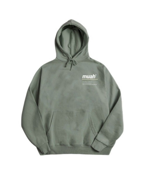 muahmuah（ムーアムーア）の「WEB限定 muahmuah-ムアムア バックロゴプルパーカー【MUT21930】（パーカー・レディース・ホワイト/ブラック/ネイビー/グレー/カーキ/ラベンダー・FREE）」の4枚目の写真