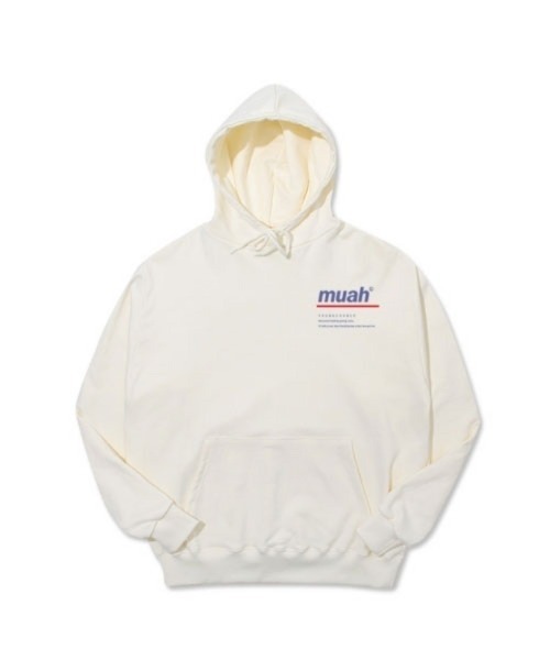 muahmuah（ムーアムーア）の「WEB限定 muahmuah-ムアムア バックロゴプルパーカー【MUT21930】（パーカー・レディース・ホワイト/ブラック/ネイビー/グレー/カーキ/ラベンダー・FREE）」の7枚目の写真