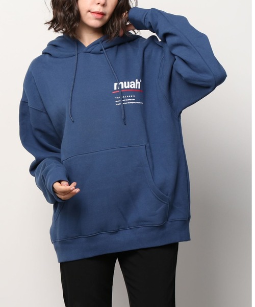 muahmuah（ムーアムーア）の「WEB限定 muahmuah-ムアムア バックロゴプルパーカー【MUT21930】（パーカー・レディース・ホワイト/ブラック/ネイビー/グレー/カーキ/ラベンダー・FREE）」の21枚目の写真