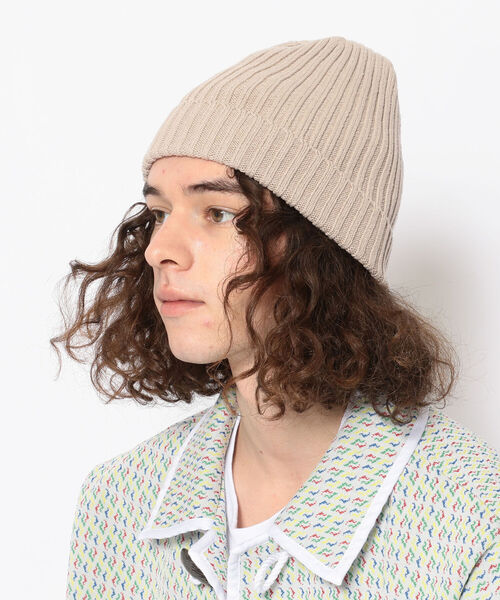 CAL O LINE（キャルオーライン）の「CAL O LINE /キャルオーライン　SILK WATCH CAP シルクワッチキャップ　CL212-100（ニットキャップ/ビーニー・メンズ・ブラック/ベージュ/ネイビー/グリーン/アイボリー/ライトピンク・FREE）」の16枚目の写真