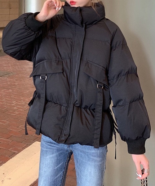 FRP（エフアールピー）の「YUGA 　ウエストリボン　ダウン　ジャケットコート（ダウンジャケット/コート・レディース・ブラック/オフホワイト・FREE）」の17枚目の写真