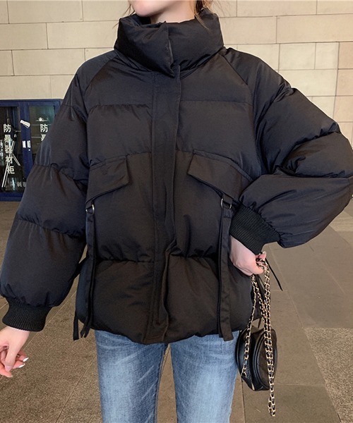 FRP（エフアールピー）の「YUGA 　ウエストリボン　ダウン　ジャケットコート（ダウンジャケット/コート・レディース・ブラック/オフホワイト・FREE）」の14枚目の写真