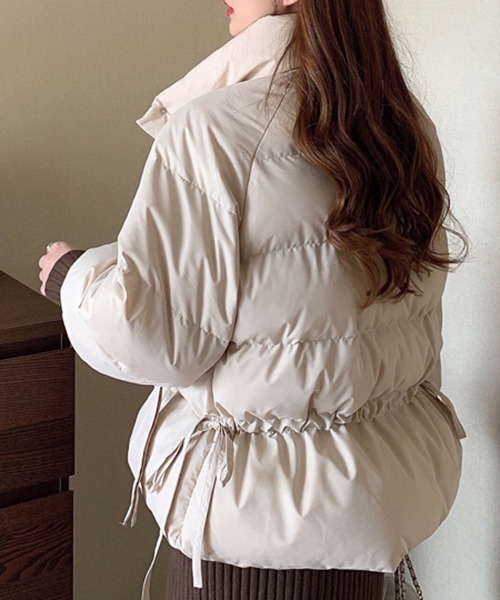 FRP（エフアールピー）の「YUGA 　ウエストリボン　ダウン　ジャケットコート（ダウンジャケット/コート・レディース・ブラック/オフホワイト・FREE）」の20枚目の写真