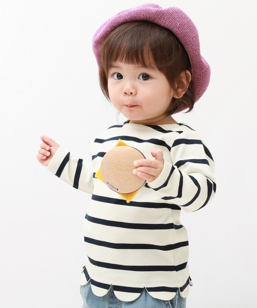 セール ベビー スカラップ長袖tシャツ Tシャツ カットソー Devirock デビロック のファッション通販 Zozotown