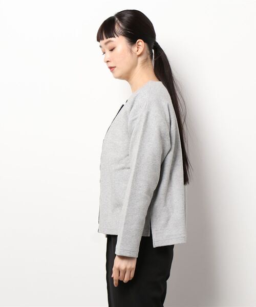 NOMBRE IMPAIR(ノンブルアンペール)の「変形ダブル鹿の子 ワイドカーデ(カーディガン/ボレロ・レディース・ホワイト/グレー・FREE)」の11枚目の写真