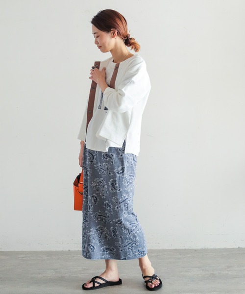 NOMBRE IMPAIR(ノンブルアンペール)の「変形ダブル鹿の子 ワイドカーデ(カーディガン/ボレロ・レディース・ホワイト/グレー・FREE)」の4枚目の写真