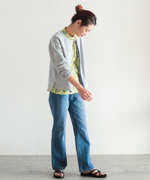 NOMBRE IMPAIR(ノンブルアンペール)の「変形ダブル鹿の子 ワイドカーデ(カーディガン/ボレロ・レディース・ホワイト/グレー・FREE)」の7枚目の写真