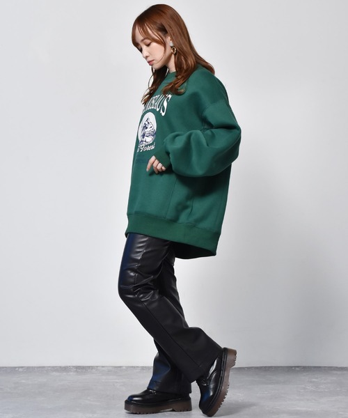 ems excite(エムズエキサイト)の「プリントBIGトレーナー(Tシャツ/カットソー・レディース・オフホワイト/グリーン/レッド・FREE)」の13枚目の写真