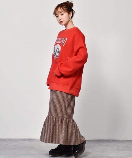 ems excite(エムズエキサイト)の「プリントBIGトレーナー(Tシャツ/カットソー・レディース・オフホワイト/グリーン/レッド・FREE)」の17枚目の写真