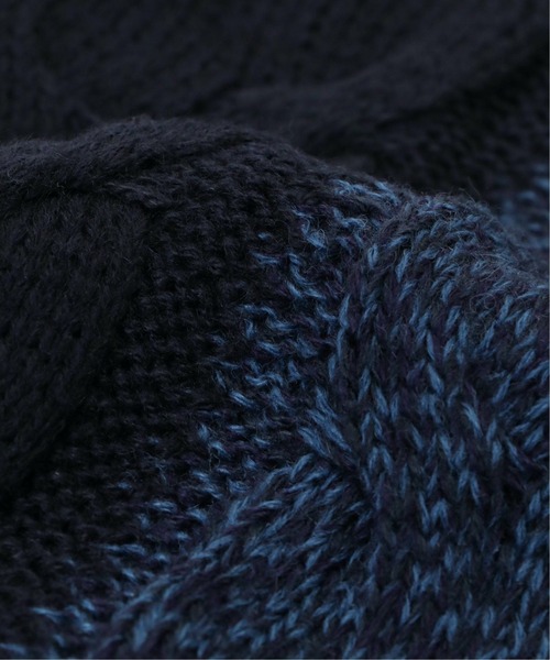 KIETH（キース）の「2トーンケーブルコンパクトマフラー（マフラー・メンズ・ダークブルー/チャコールグレー/ブラック/ネイビー・FREE）」の11枚目の写真