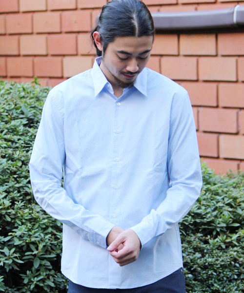 417 EDIFICE（フォーワンセブンエディフィス）の「◇ブロードレギュラーカラーシャツ（シャツ/ブラウス・メンズ・ホワイト/グリーン/ブルー/ネイビー・SMALL/LARGE/MEDIUM）」の4枚目の写真