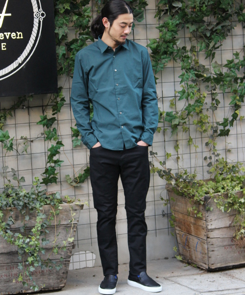 417 EDIFICE（フォーワンセブンエディフィス）の「◇ブロードレギュラーカラーシャツ（シャツ/ブラウス・メンズ・ホワイト/グリーン/ブルー/ネイビー・SMALL/LARGE/MEDIUM）」の6枚目の写真