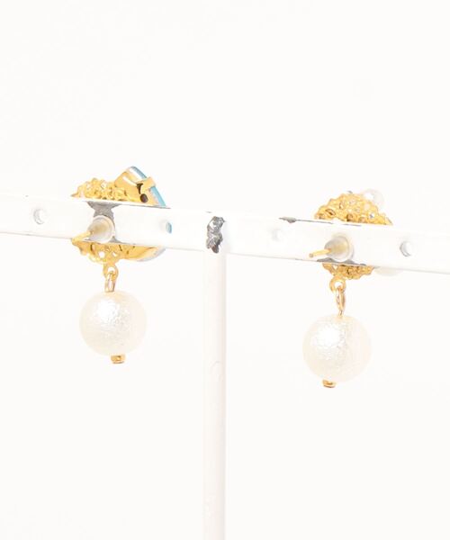 tone（トーン）の「【MUURABBTI】ビジューとパールピアス(MA)（ピアス（両耳用）・レディース・その他/エメラルド/その他2/コバルトブルー/アクア/バイオレット・FREE）」の7枚目の写真