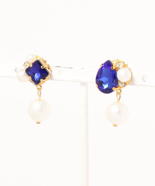 tone（トーン）の「【MUURABBTI】ビジューとパールピアス(MA)（ピアス（両耳用）・レディース・その他/エメラルド/その他2/コバルトブルー/アクア/バイオレット・FREE）」の19枚目の写真