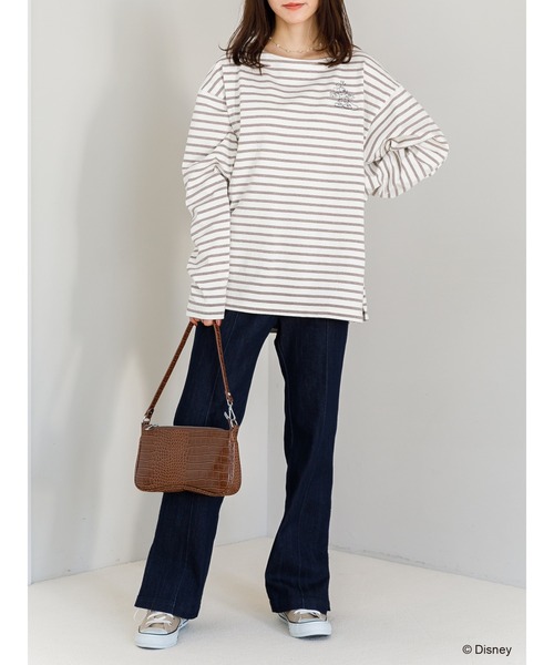 SLURR（スラ―）の「デニムフレアパンツ（デニムパンツ・レディース・インディゴブルー/ライトインディゴブルー・S/M）」の10枚目の写真