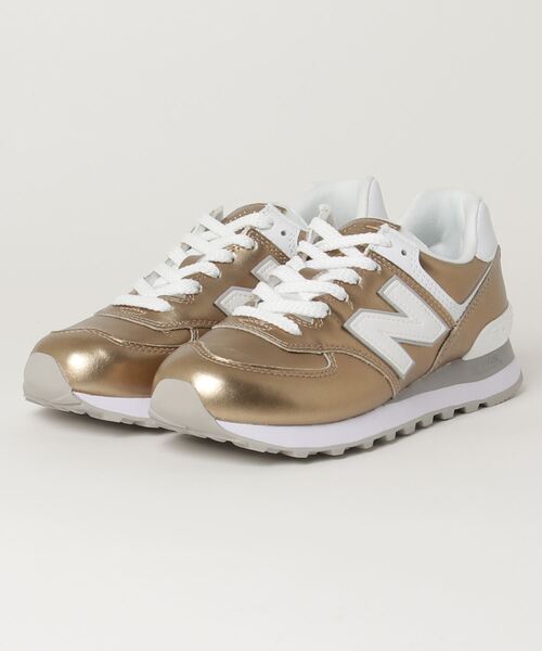 NEW BALANCE（ニューバランス）の「WL574（スニーカー・レディース・ゴールド/シルバー・22.5cm/24.5cm/23.0cm/25.0cm/24.0cm/23.5cm）」の2枚目の写真
