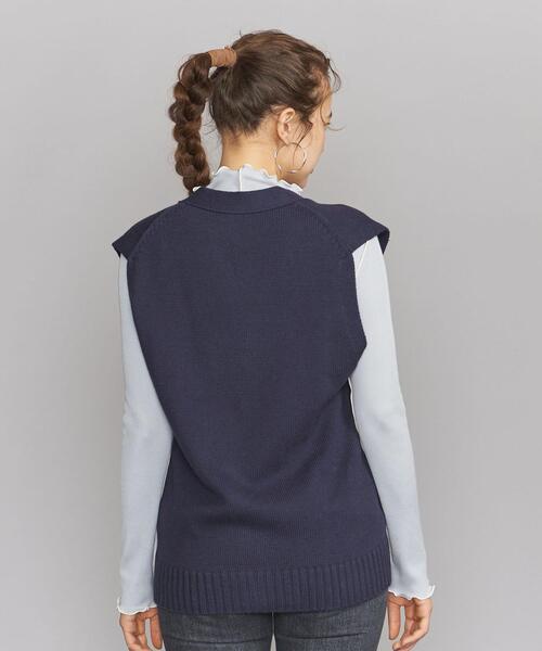 BEAUTY&YOUTH UNITED ARROWS(ビューティーアンドユースユナイテッドアローズ)の「BY フロントボタン Vネック ベスト -ウォッシャブル-◆(ベスト・レディース・ネイビー/グレー・FREE)」の5枚目の写真