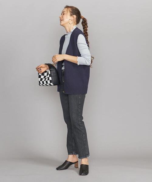 BEAUTY&YOUTH UNITED ARROWS(ビューティーアンドユースユナイテッドアローズ)の「BY フロントボタン Vネック ベスト -ウォッシャブル-◆(ベスト・レディース・ネイビー/グレー・FREE)」の7枚目の写真