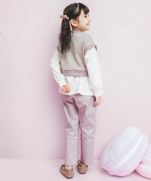 BRANSHES(ブランシェス)の「【マカロンパンツ】テーパードシルエットロングパンツ(チノパンツ・キッズ・ブラック/ネイビー/ピンク/ブルー/キナリ・110/150/130/120/90/140/100)」の22枚目の写真