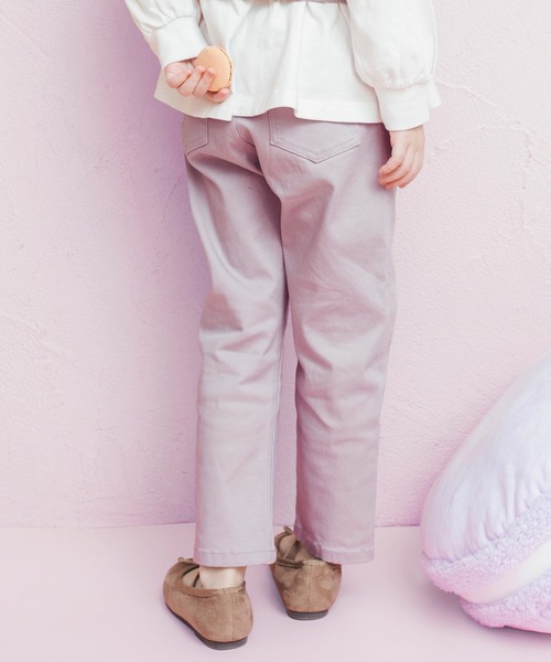 BRANSHES(ブランシェス)の「【マカロンパンツ】テーパードシルエットロングパンツ(チノパンツ・キッズ・ブラック/ネイビー/ピンク/ブルー/キナリ・110/150/130/120/90/140/100)」の9枚目の写真