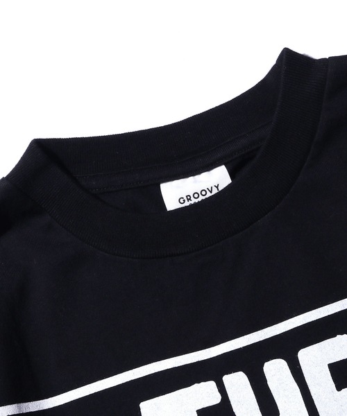 GROOVY COLORS(グルービーカラーズ)の「GROOVY COLORS/グルービーカラーズ テンジク GROOVY COLORS レイヤード L/S TEE 長袖シャツ ロゴロンT(Tシャツ/カットソー・キッズ・ホワイト/グリーン/ブラック・130/140)」の7枚目の写真