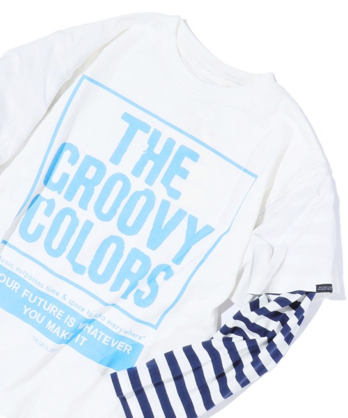 GROOVY COLORS(グルービーカラーズ)の「GROOVY COLORS/グルービーカラーズ テンジク GROOVY COLORS レイヤード L/S TEE 長袖シャツ ロゴロンT(Tシャツ/カットソー・キッズ・ホワイト/グリーン/ブラック・130/140)」の21枚目の写真