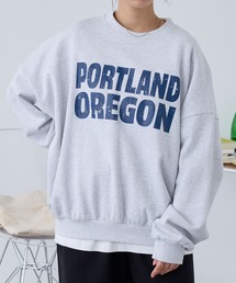 PARAMUS MINNESOTA LOGO CREW NECK SWEAT SHIRTS / パラマス ミネソタ アーチロゴ 配色刺繍 クルーネック スウェットシャツライトグレー系9